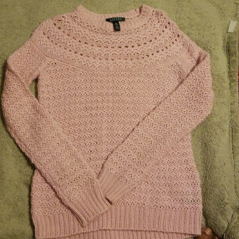 Medium Ralph Lauren pink knit sweater